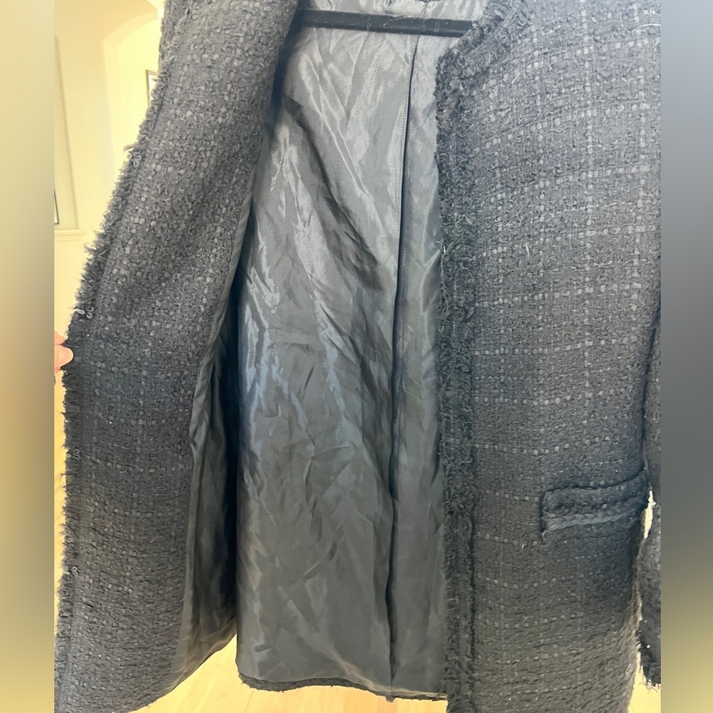 Zara Premium Basic Long Black Jacket - image 5